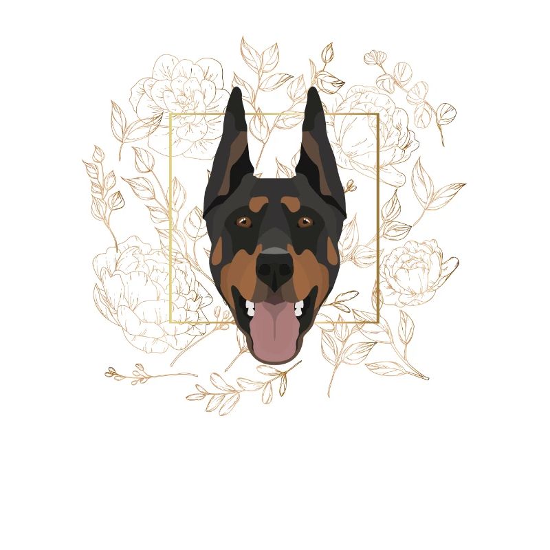Goldener Hund Dobermann
