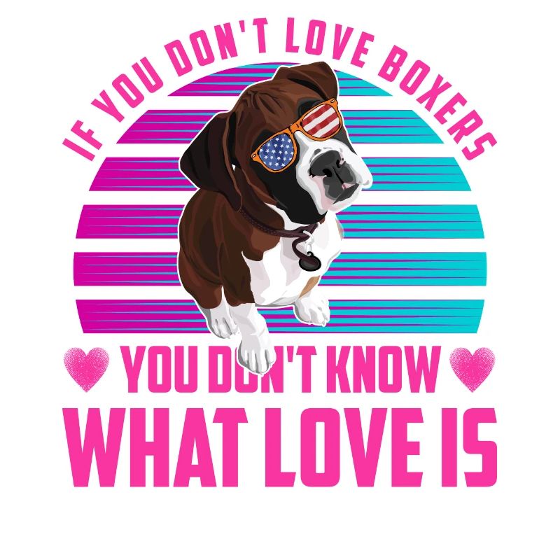 Boxer drôle disant amour