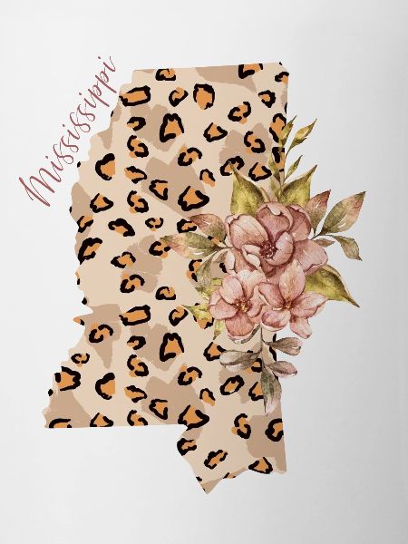 Mississippi Leopard Pattern Map Leo