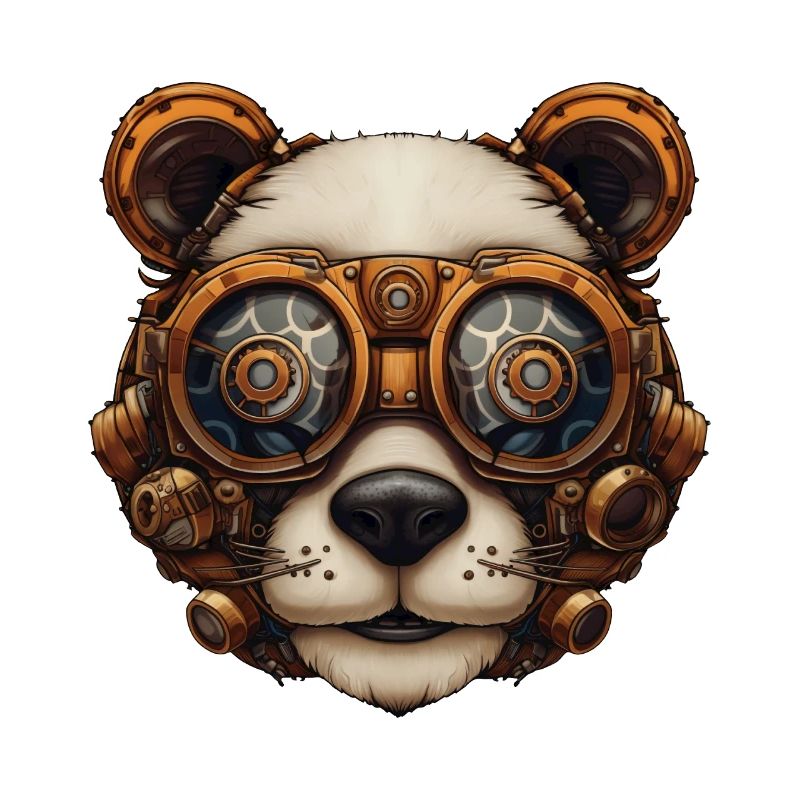 Steampunk Panda Bär Geschenk Steampunk