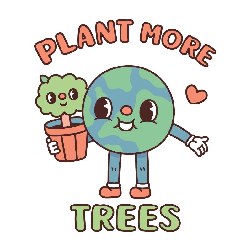 Terre mignonne avec pot d’arbre planter plus d’arbres