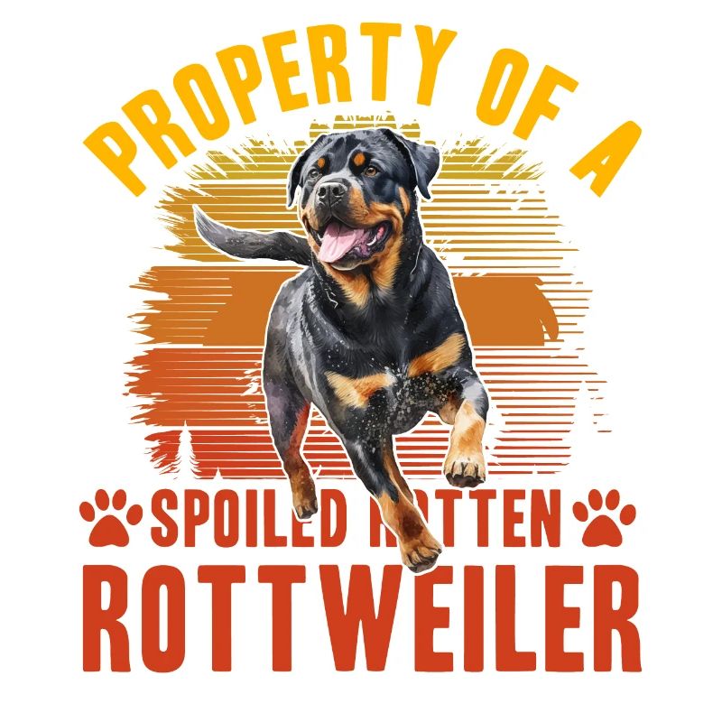 Propriété d’un Rottweiler pourri gâté