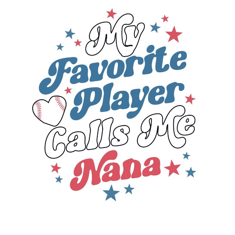 Baseball Nana Retro Grand-mère Ma joueuse préférée