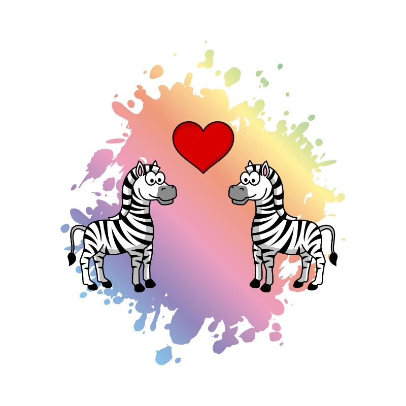 Zebra Comic Paar Liebe