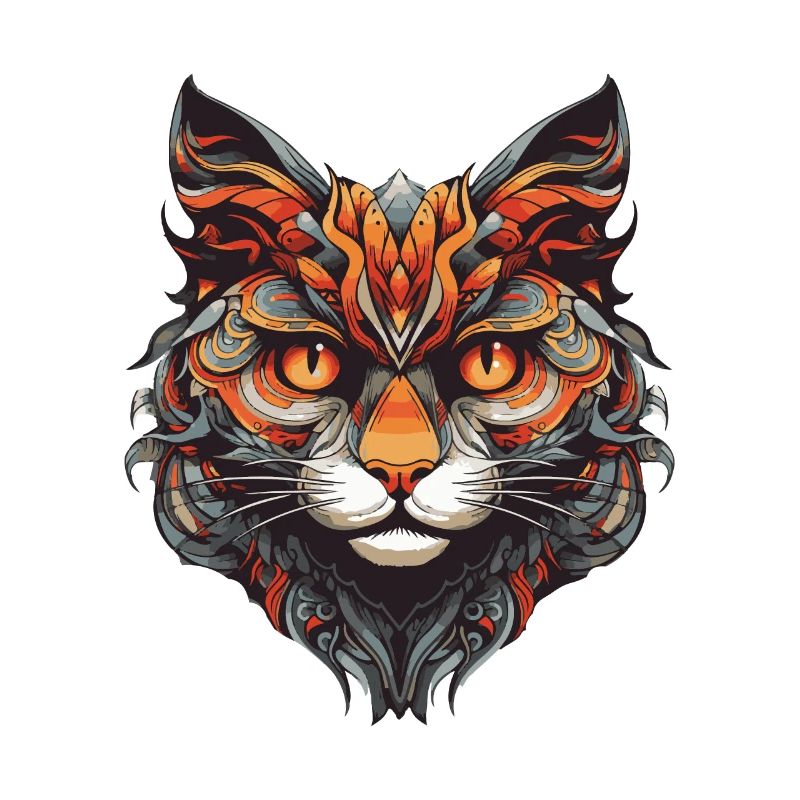 Tête de portrait de chat