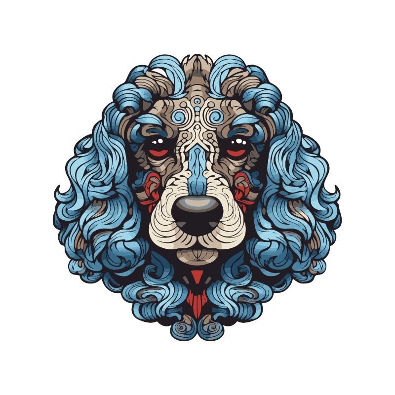 Portrait de chien caniche