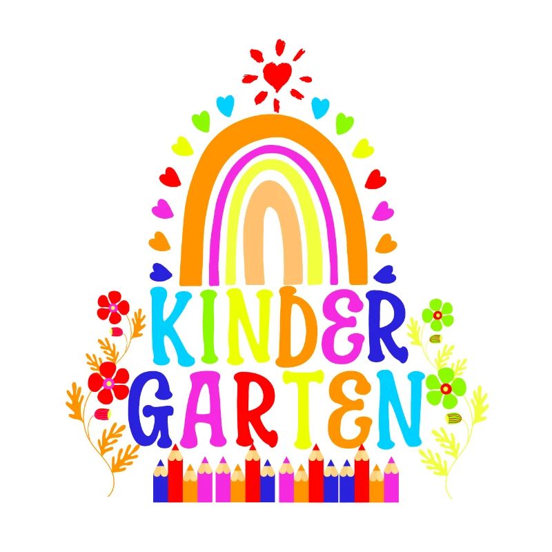 Kindergärtnerin Geschenk Regenbogen Textgrafik