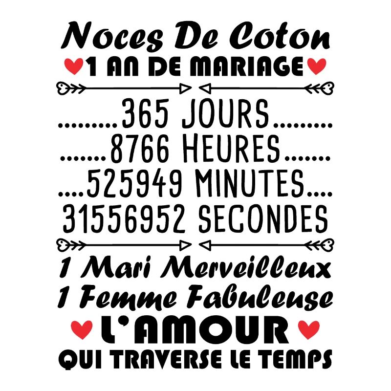 Noces De Coton 1 An De Mariage