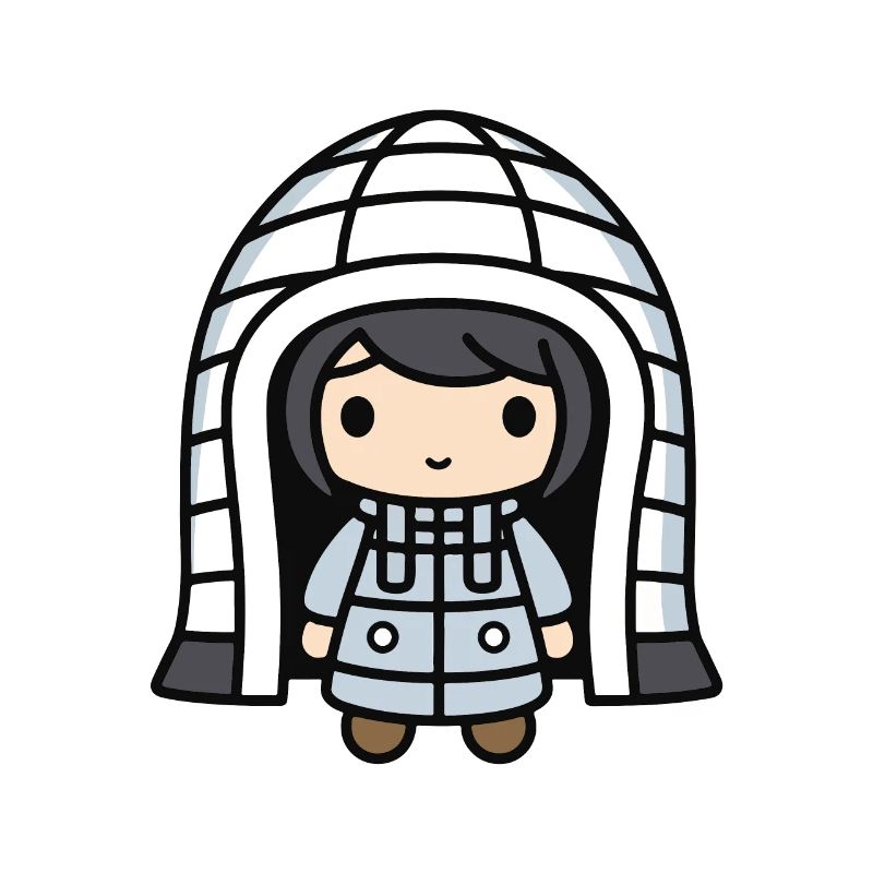 Bande dessinée d’hiver Eskimo Igloo