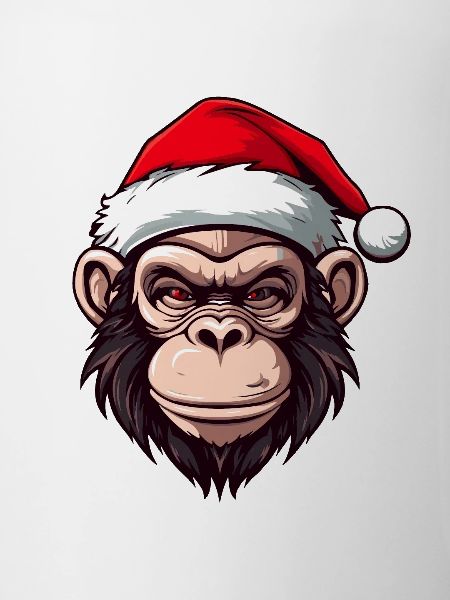 Monkey Portrait Christmas
