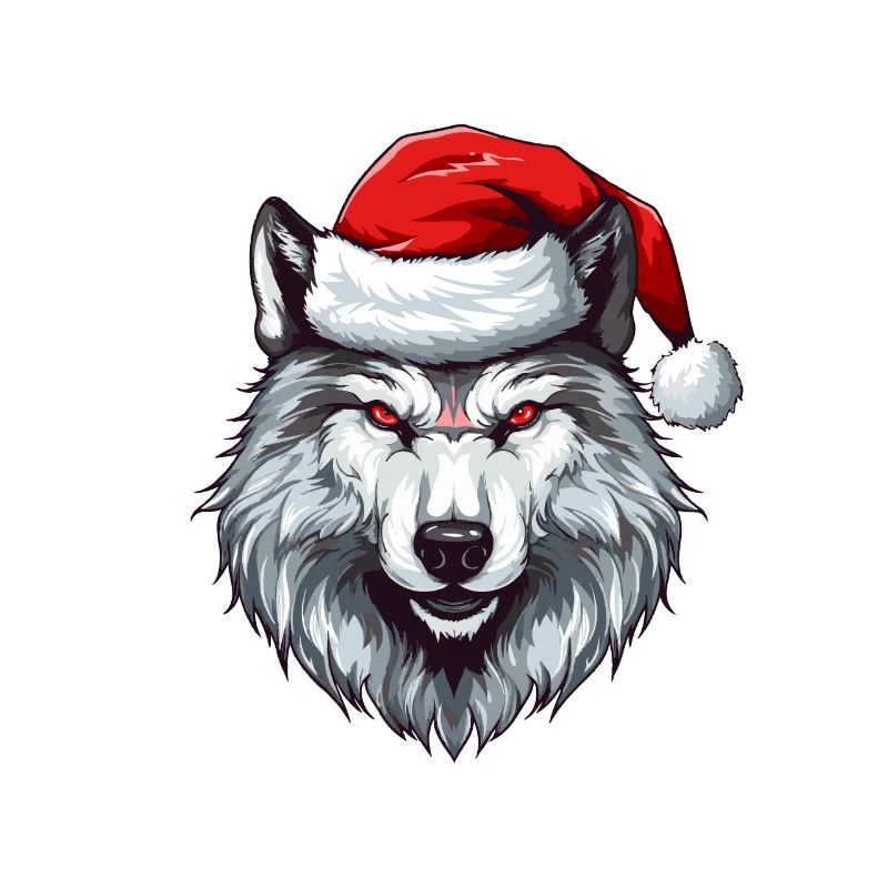 Wolf Portrait Christmas
