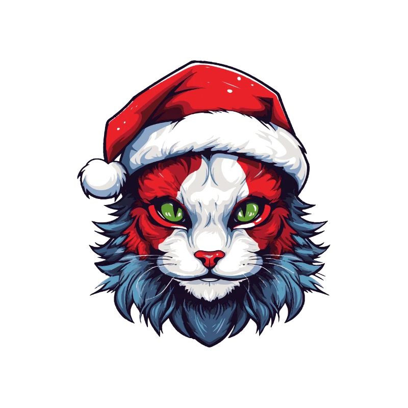 Portrait de chat Noël