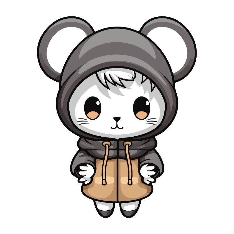 Mouse Animal Baby Comic Winter