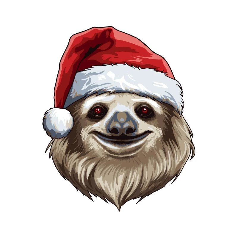 Faultier Weihnachten Tier Kopf
