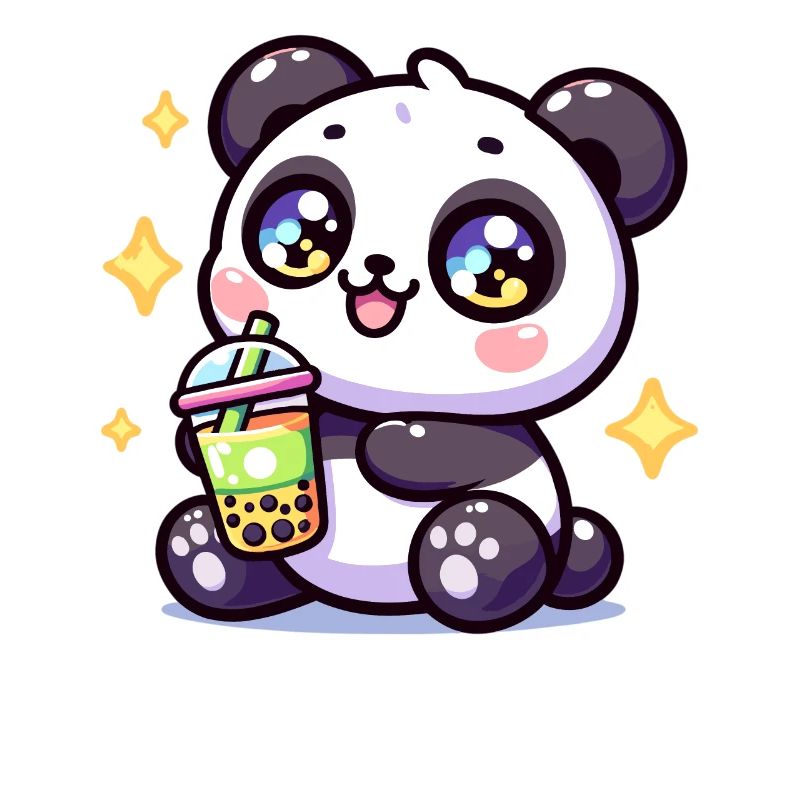 Panda Bubble Tea Boba Kawaii