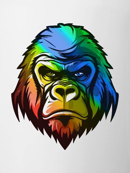 Gorilla Kopf Bunt