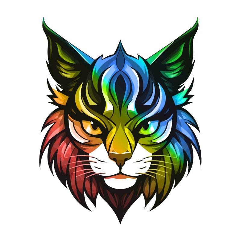 Katze Symbol Kopf Bunt