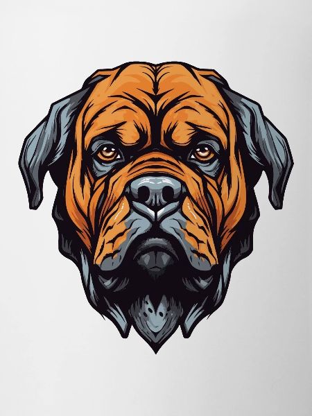 Tête de chien Mastiff