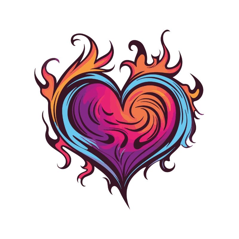 Heart, Fire, Love, Flame