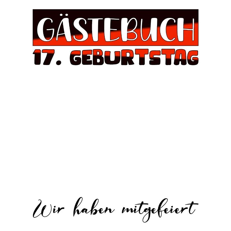 17. Geburtstag Geschenk Mädchen Jungen Gästebuch