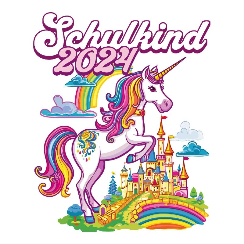 Schulkind 2024 Einhorn Einschulung Schule Schüler