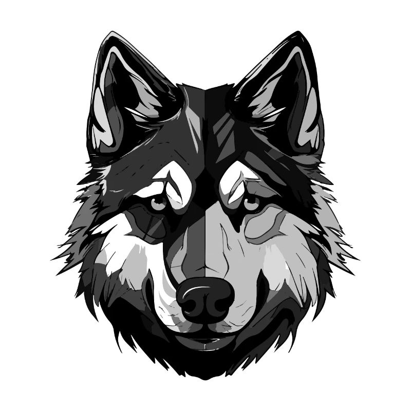 Tête d’animal de chien husky