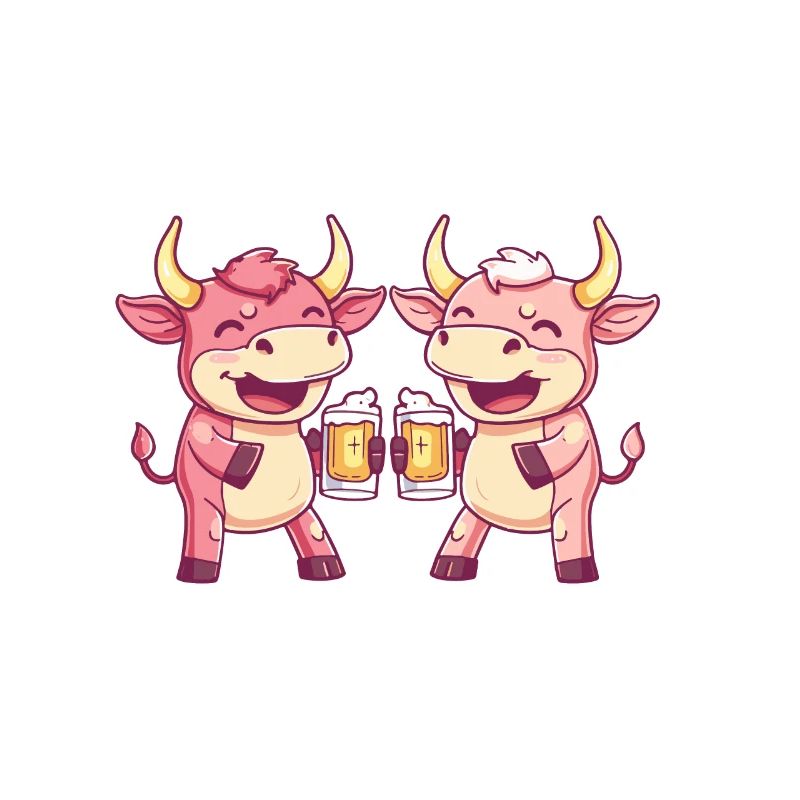 Stier Comic Bier Lustig Saufen