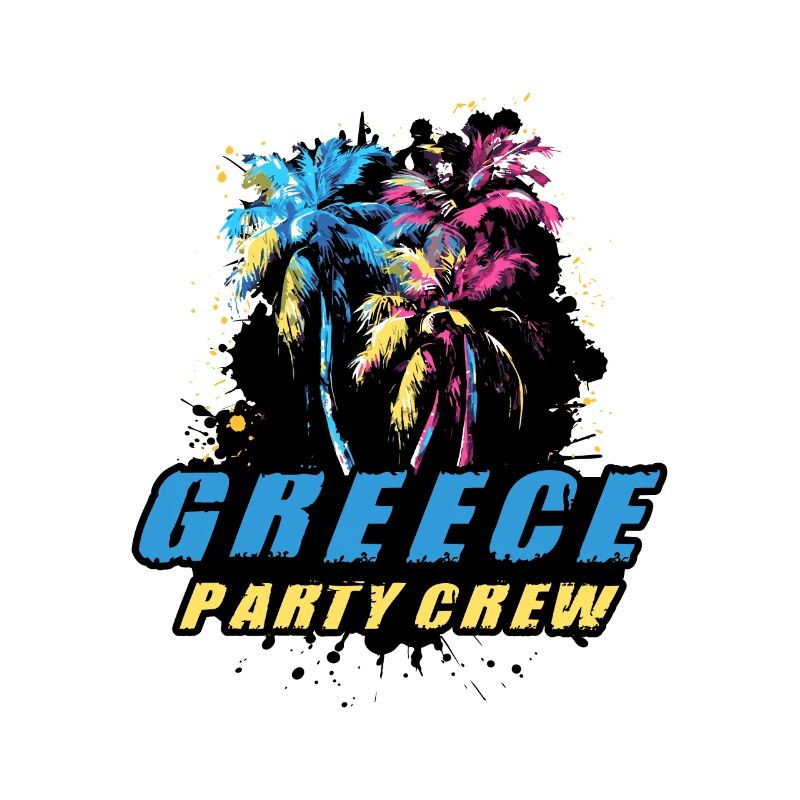 Greece Party Crew Urlaub Spruch