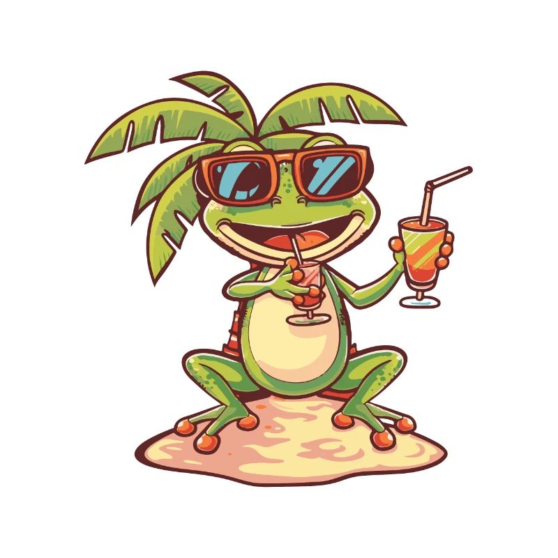 Frog Summer Beach Vacation