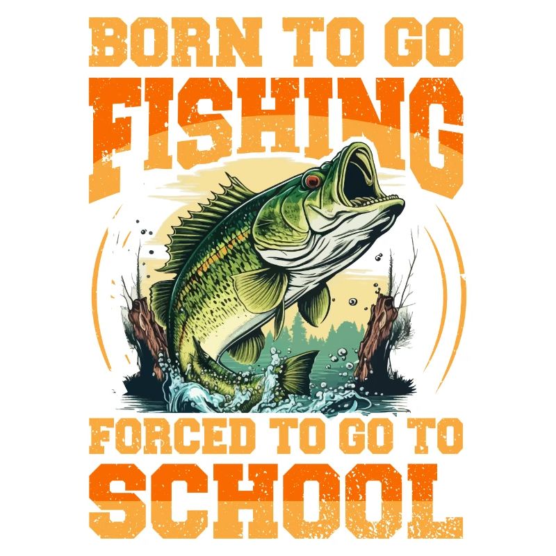 Né pour aller à la pêche obligé d'aller à l'école