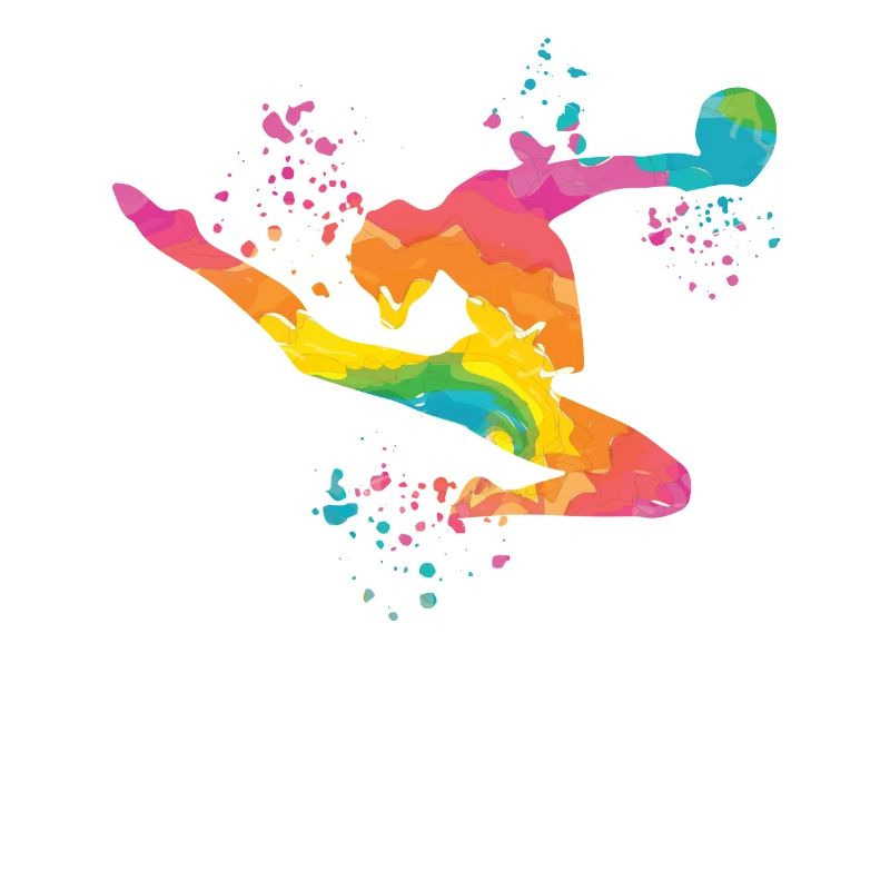 Gymnast with ball rhythmic gymnastics