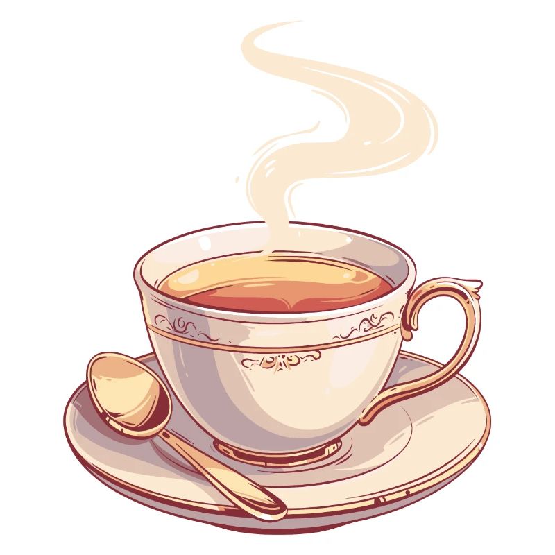 Thé dans une tasse à thé classique rétro