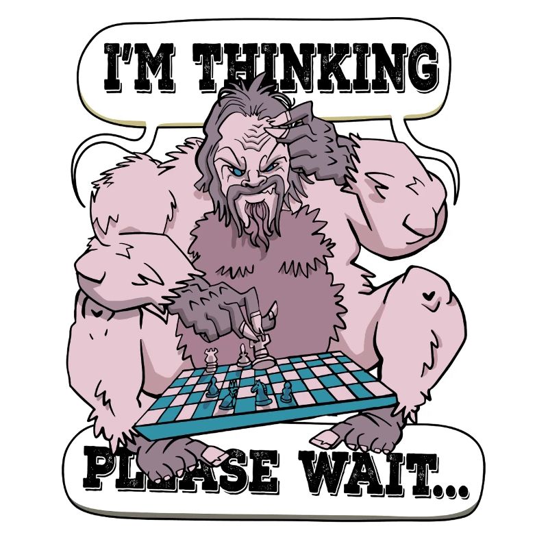 Ich denke, bitte warte Schach