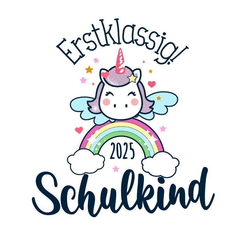Schulkind 2025 Einschulung Einhorn
