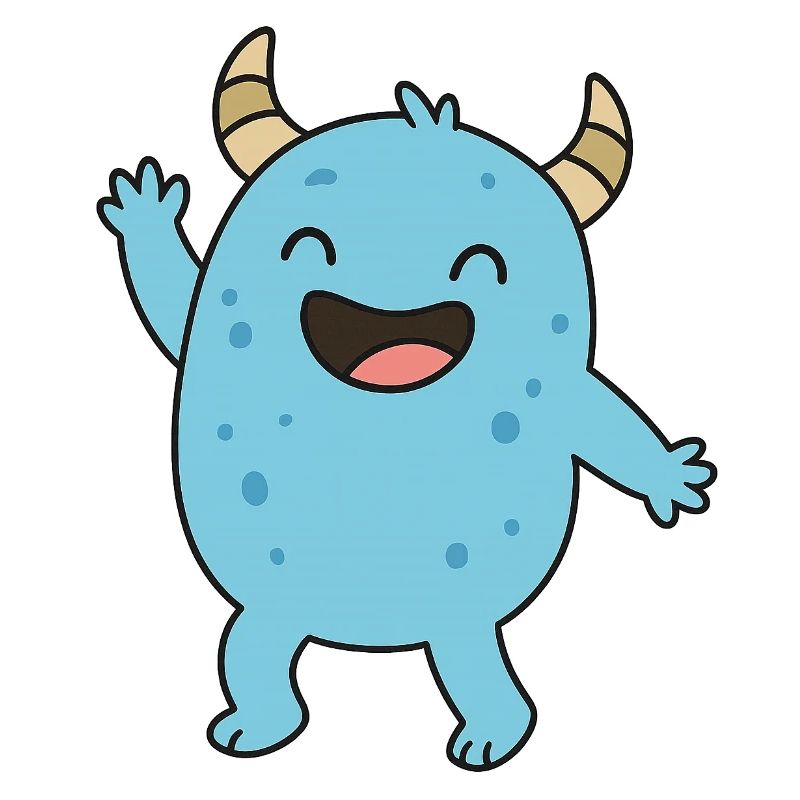 petit monstre bleu