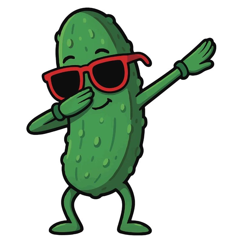 Coole Dabbing Dab Pose Cartoon Pickle Sonnenbrille