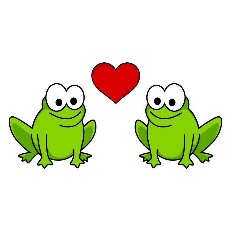 Frosch Comic Paar liebe