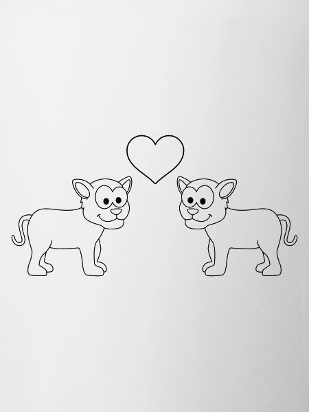 Panther Comic Couple amour