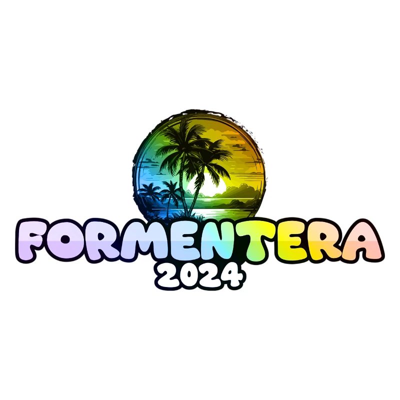 Formentera 2024 Palm Trees Multicoloured
