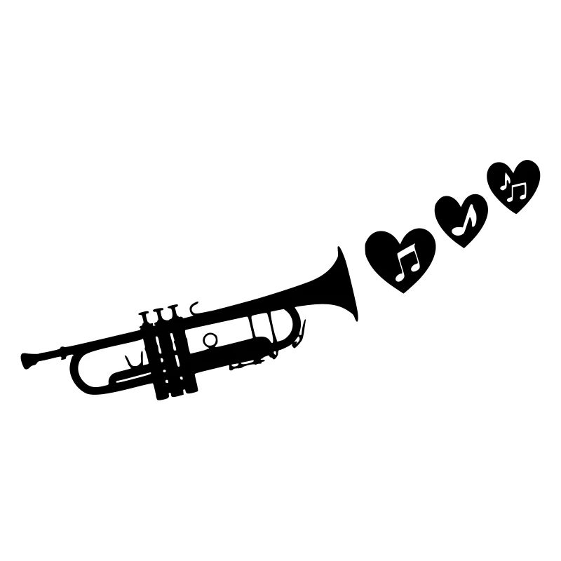 Trumpet notes with heart