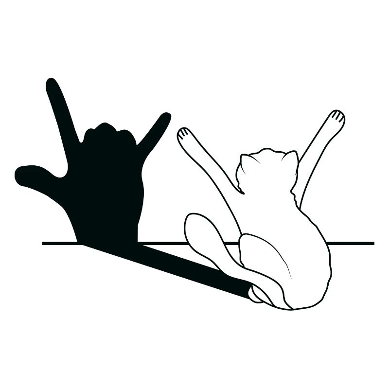 Je t’aime avec chat - jeu d’ombres