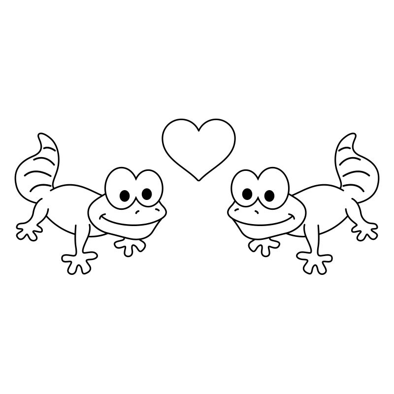 Gecko Comic Paar liebe