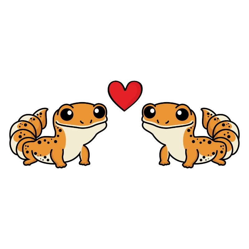 Gecko Comic Paar liebe
