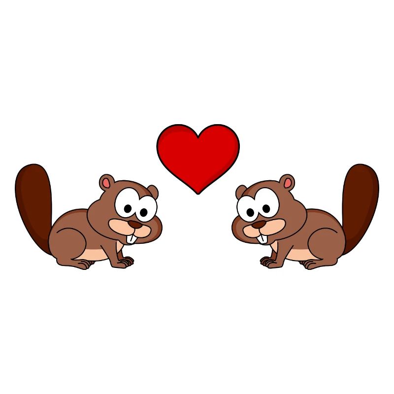 Beaver Comic Couple Love