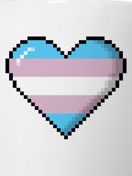 Transgender Pride 8Bit Pixel Heart