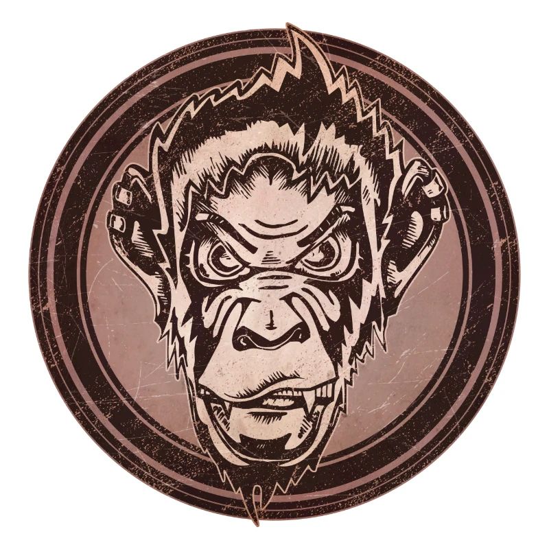 Wild Chimp Grunge Animal