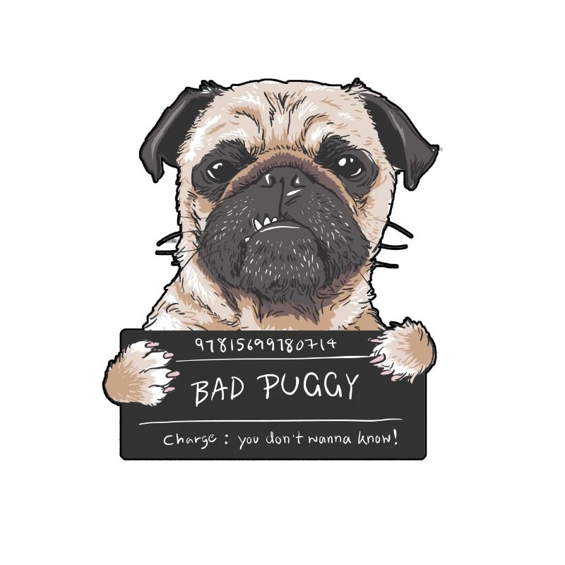 Pug behind bars