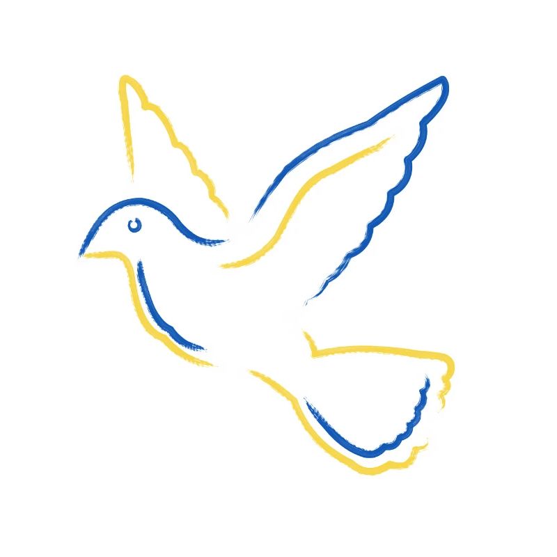 Friedenstaube Ukraine No War Support Vogel Kiew
