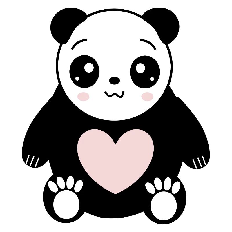 Coeur Panda Ours Cadeaux Saint-Valentin Saint-Valentin