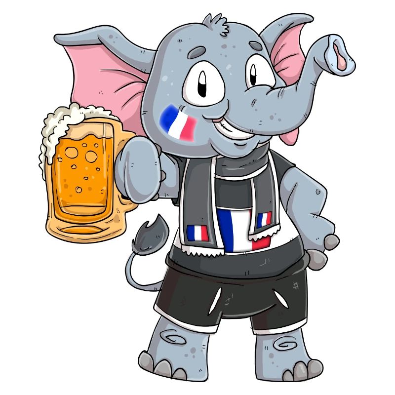 Frankreich Fan Elefant